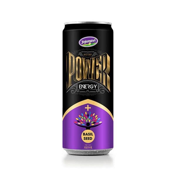 JOJONAVI Power Energy Basil Seed-Flavored Energy Drink in Aluminum Can