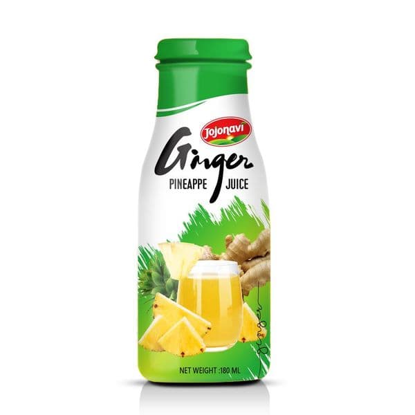 JOJONAVI Ginger Juice with Pineapple Juice in Glass Bottle 180ml