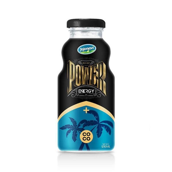 JOJONAVI Power Energy Coconut-Flavored Energy Drink in Glass Bottle