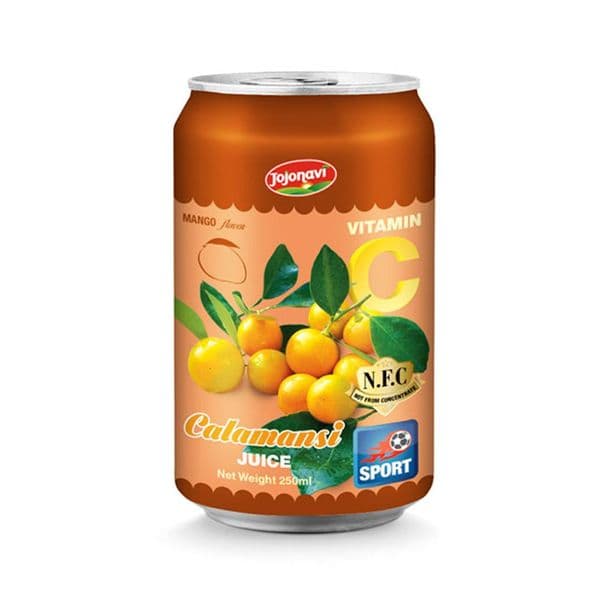 JOJONAVI NFC Calamansi Juice with Mango Flavor in 250ml Can