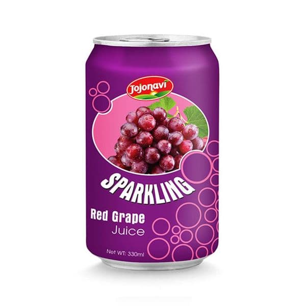 JOJONAVI Grape Juice Sparkling Water 330ml Aluminum Can