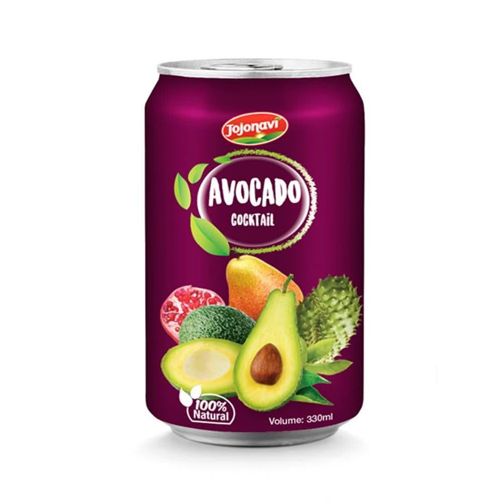 JOJONAVI Canned Original Avocado Juice with Cocktail Flavour in 330ml Can