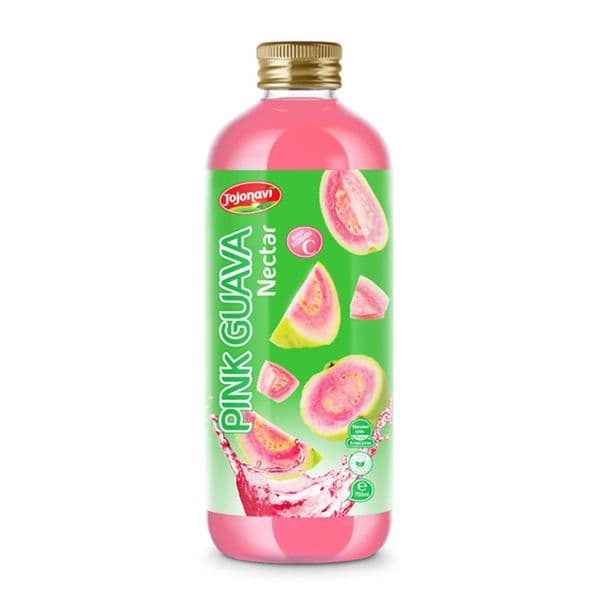 JOJONAVI Pink Guava Juice Drink Nectar in 750ml Glass Bottle