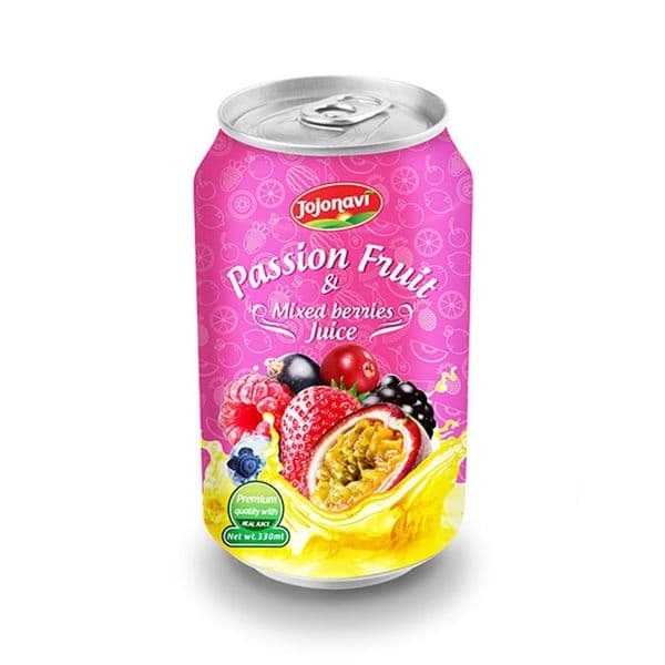 JOJONAVI Canned Passion Fruit Juice with Mix Flavour in 330ml Can