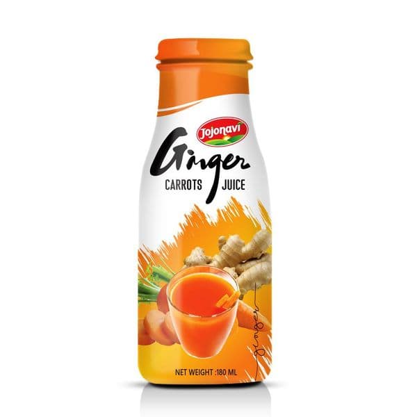 JOJONAVI Ginger Juice with Carrot in Glass Bottle 180ml