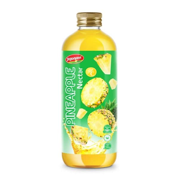 JOJONAVI Pineapple Juice Drink Nectar in 750ml Glass Bottle