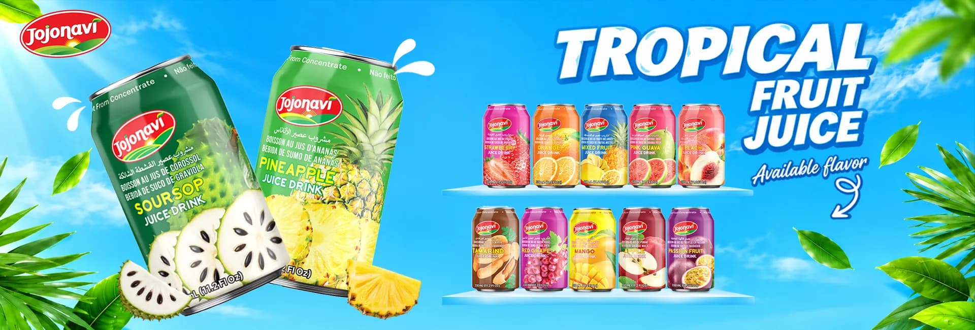 Explore JOJONAVI tropical fruit drinks
