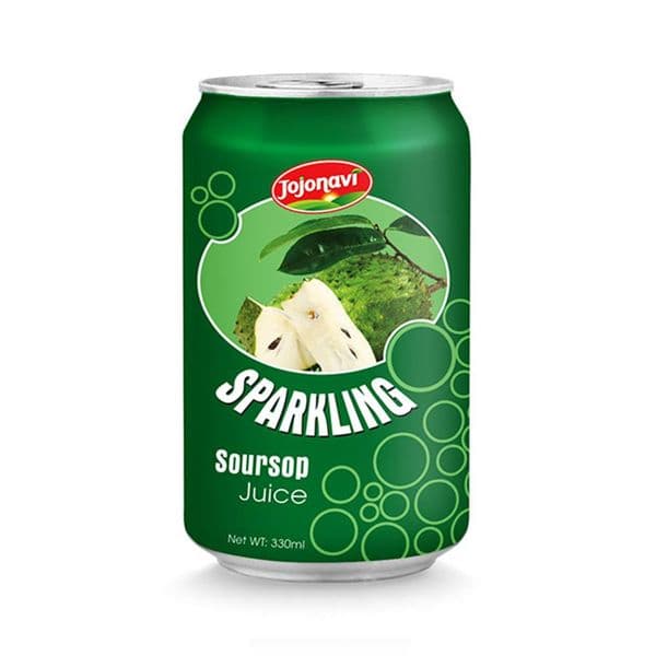 JOJONAVI Wholesale Soursop Juice Sparkling Water 330ml Aluminum Can