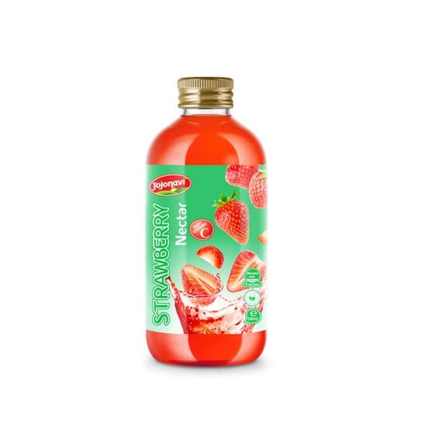 JOJONAVI Strawberry Juice Drink Nectar in 330ml Bottle