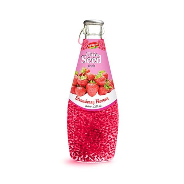 JOJONAVI Strawberry-Flavored Chia Seed Drink 290ml Bottle