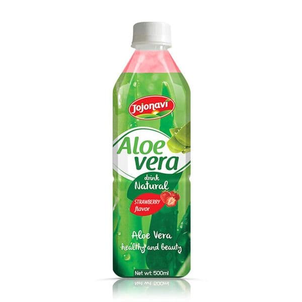 JOJONAVI Strawberry-Flavored Aloe Vera Water 500ml Bottle