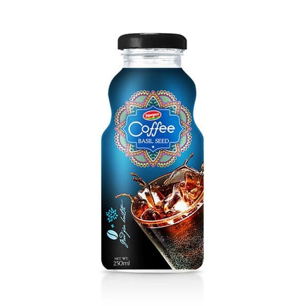 JOJONAVI Vietnam Coffee with Basil Seed Juice in Glass Bottle
