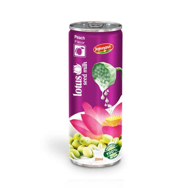JOJONAVI Lotus Seed Milk with Peach Flavor in 250ml Container