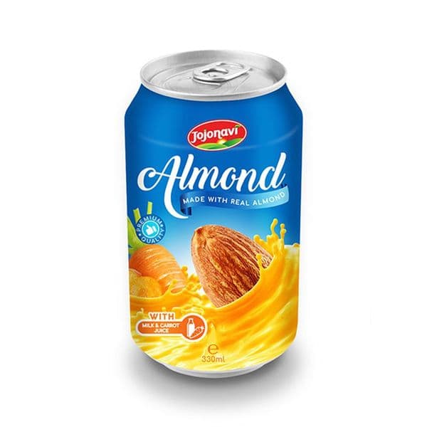 JOJONAVI Canned Almond Drink with Milk and Carrot Juice in 330ml Can