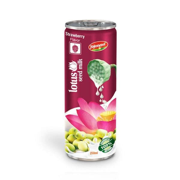 JOJONAVI Lotus Seed Milk with Strawberry Flavor in 250ml Container