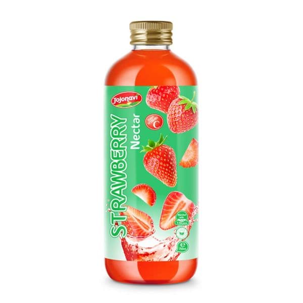 JOJONAVI Strawberry Juice Drink Nectar in 750ml Glass Bottle
