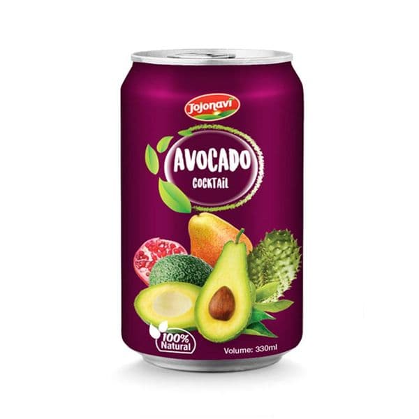 JOJONAVI Canned Original Avocado Juice with Cocktail Flavour in 330ml Can