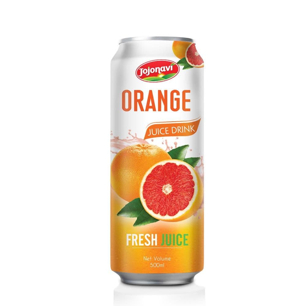 JOJONAVI Orange Fresh Juice Drink with Pulp 500ml Bottle