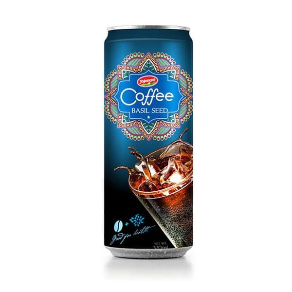 JOJONAVI Vietnamese Coffee with Basil Seed Fruit Juice in Aluminum Can