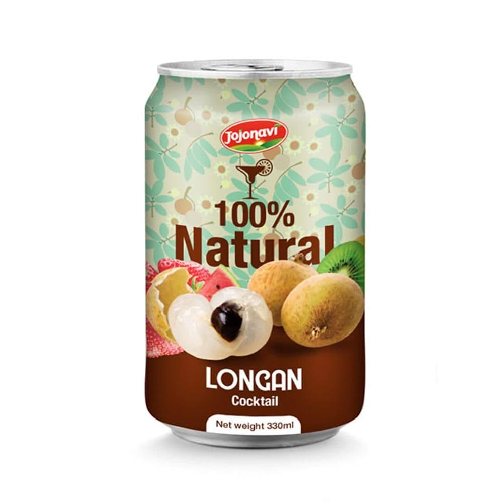 JOJONAVI Canned Longan Juice with Cocktail Flavour in 330ml Can
