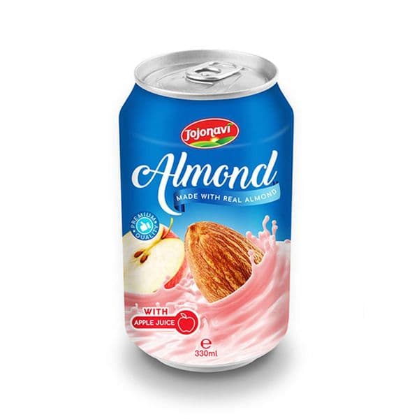 JOJONAVI Canned Almond Drink with Apple Juice in 330ml Can