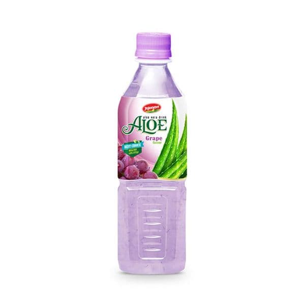 JOJONAVI Grape-Flavored Aloe Vera Drink 500ml Bottle
