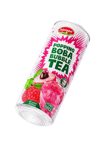 JOJONAVI Lychee Popping Boba Bubble Tea 320ml