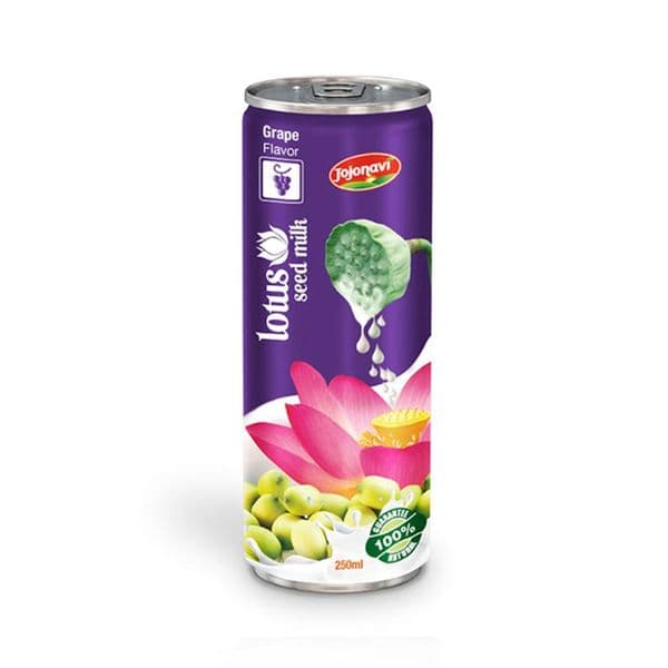 JOJONAVI Lotus Seed Milk with Grape Flavor in 250ml Container