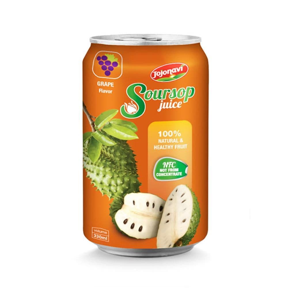 JOJONAVI Soursop Juice with Grape Flavour in 330ml Container