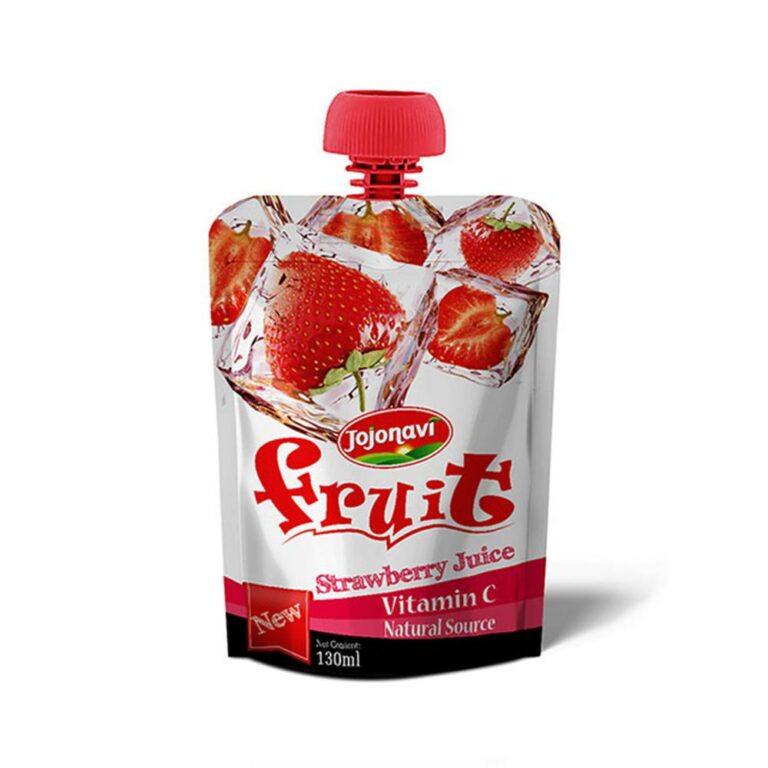 JOJONAVI Strawberry Juice in 130ml Spouted Pouch