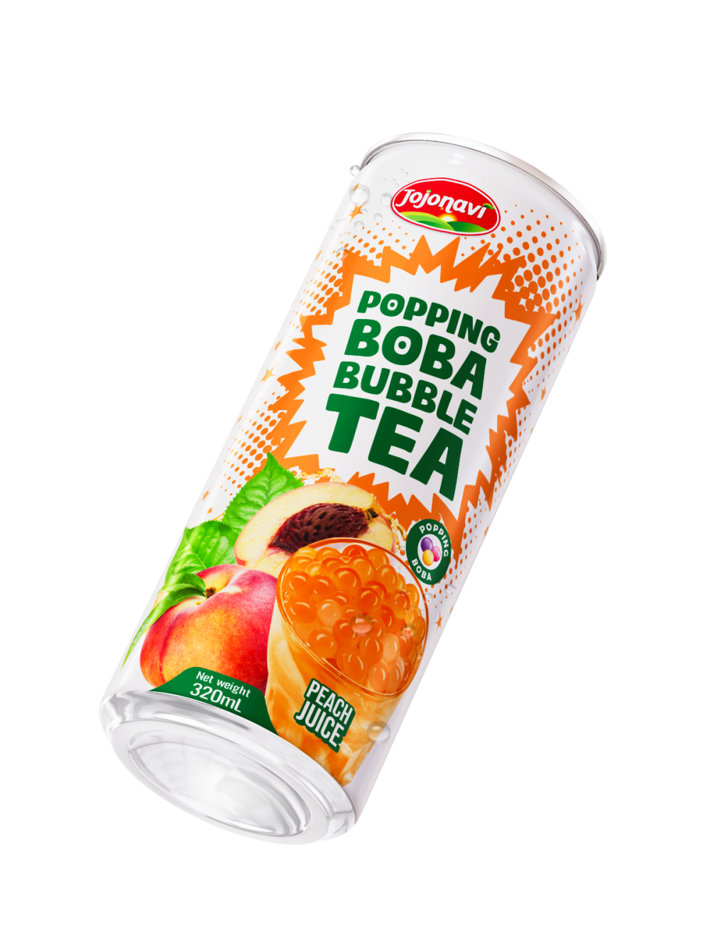 JOJONAVI Peach Popping Boba Bubble Tea 320ml