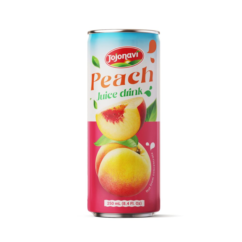 JOJONAVI Peach Juice Drink 250ml – Slim Can