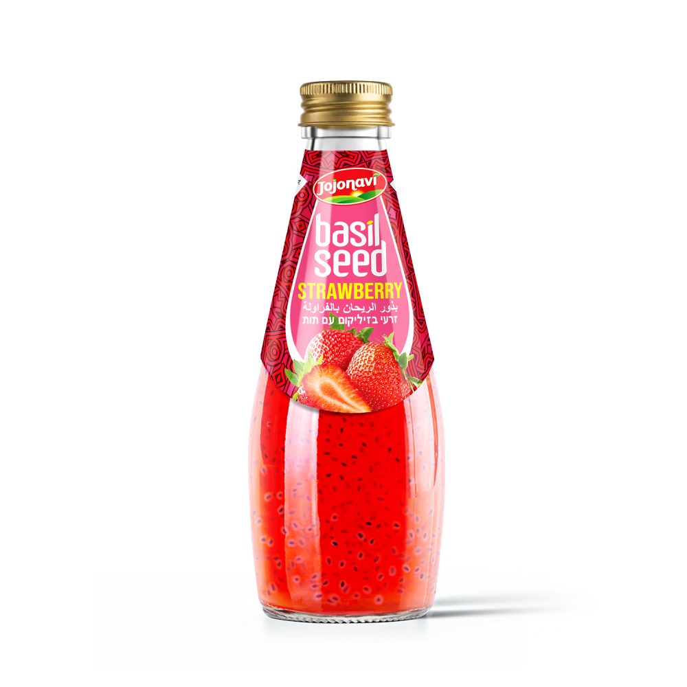 JOJONAVI Strawberry Basil Seed Drink 290ml